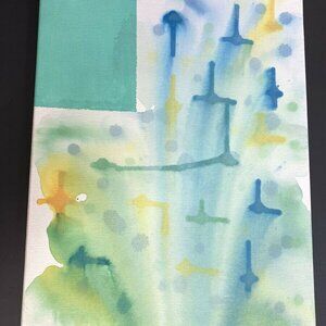 Original Acrylic on Canvas Painting 11" x 14" Abstract